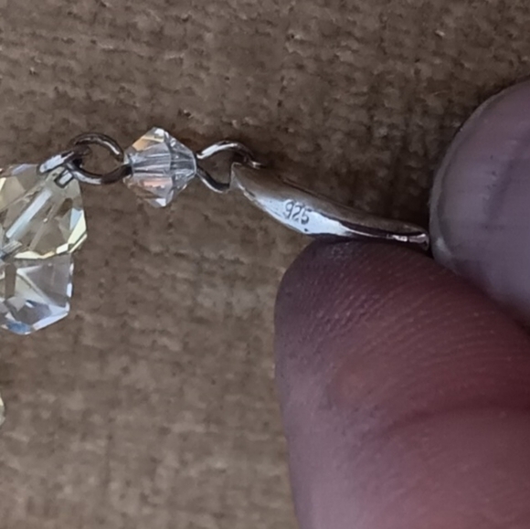 Silver Leverback Beaded Earrings - Picture 4 of 7